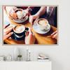 Delicious Macaroon Fruit Dessert Coffee Bread Kitchen Poster Canvas Painting Wall Art Picture for Dining Room Restaurant