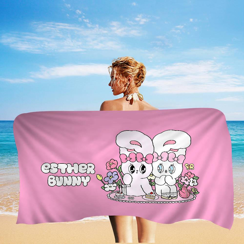 Esther-Bunny Room Big Microfiber Beach Towels Quick Dry Towel Sand Beach Towels Pool Towel For Travel Swim Pool Yoga