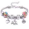 Papa snap Women Bracelet Colorful Crystal Charm Bracelet for Women DIY Beads Bracelets & Bangles Jewelry Gift