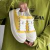 Shoes Are Fashionable and Simple 2025 New Casual Shoes Trend Versatile Thick Sole Heightening Board Shoes Lace Up Low Top