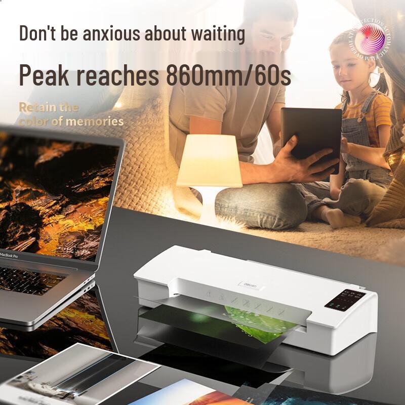 Deli A3 No-Preheat Laminator CN plug (adapter included)