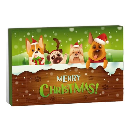 Pet Toy Advent Calendar 24-Day Christmas Countdown Calendar Cat or Dog Toy Set Safe Interactive Chew Toys Balls Collars Plush Toys for Cats