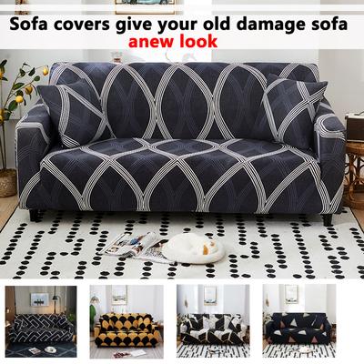 High Elasticity Printed Full Coverage Sofa Cover, Anti Cat Scratch Pet Anti Dirt, Universal for All Seasons 1/2/3/4 Seater