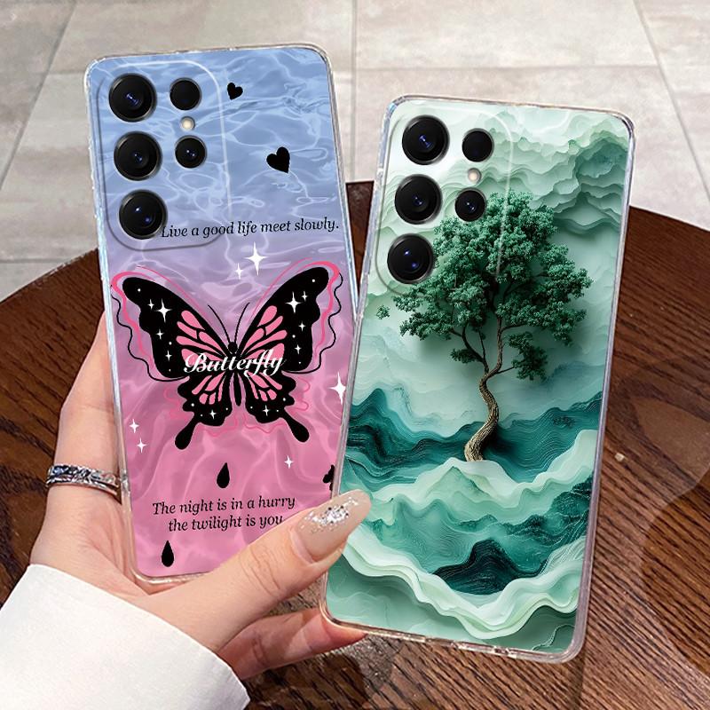 For Samsung Galaxy S26 Ultra S26+ Cases Clear Silicone Soft TPU Cover For Samsung S26 Plus Cute Rabbit Cat Dinasaur Phone Case