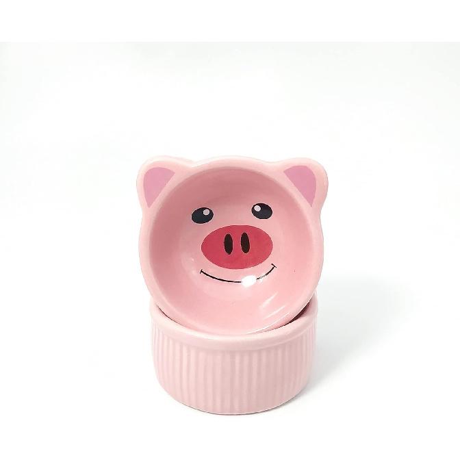 Ceramic Hamster BowlSmall Animal Food Feeder2 PCS Water Bowl for Reptile, Small Bunny, Chinchilla, Hedgehog or Turtle