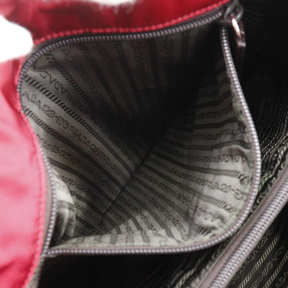 Prada Tote Bag B10310 Red Nylon Women Used