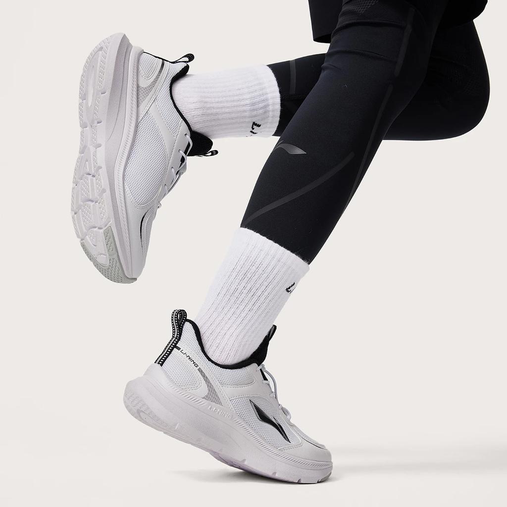 Li Ning Kids Running Shoes Spring Summer Exam Physical Test Shock Absorption Rebound Wear Resistant Breathable Non Slip Low Top Kids sneaker YKFU130-5