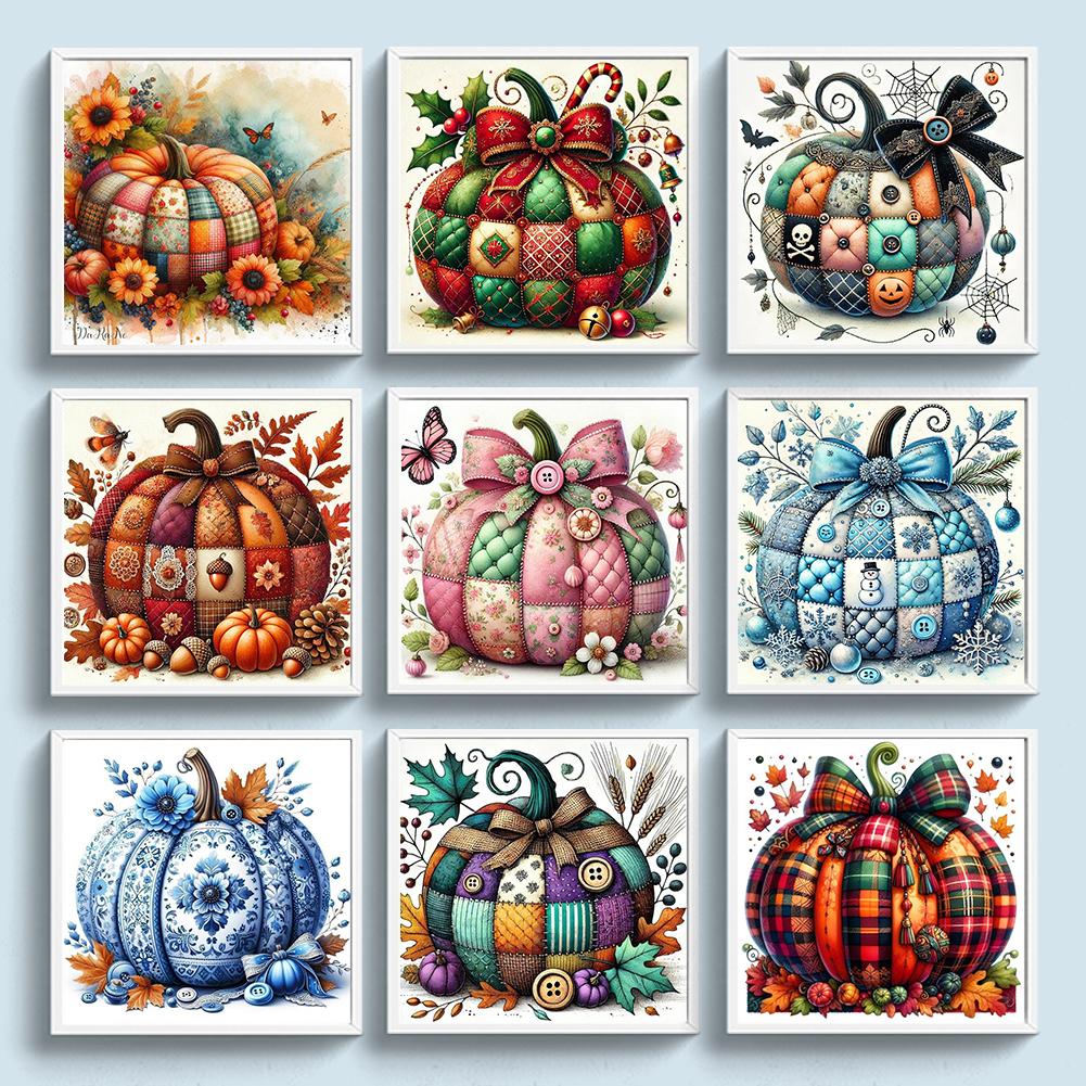Full Embroidery cotton Thread 14CT Counted Pumpkin Cross Stitch Kit Decor