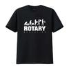 Rotary Evolution  T Shirt Vintage Washed Top For Everyday Wear Stretched Homme Graphic Breathable Casual Streetwear
