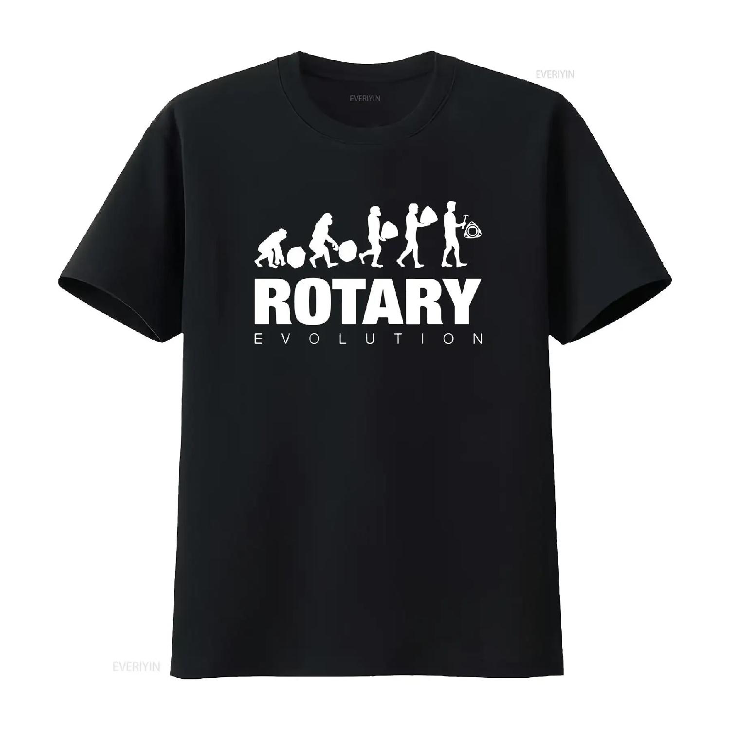 

Rotary Evolution T Shirt vintage Washed Top For Everyday Wear Stretched homme graphic Breathable Casual streetwear XXXXXL різнокольоровий