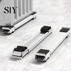 Mover d'Appareil Lourd 2 Pièces Roulettes Robustes Extensible Machine à Laver Base Réglable Longueur avec Roues Accessoires de Meubles