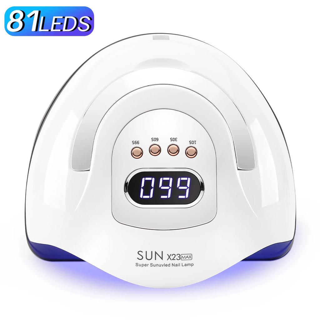 380W UV LED Lamp For Nails 81LEDS Nail Drying Lamp Fast Dry Nail Gel Polish Lamp With LCD Screen Auto Sensor Nail Equipment