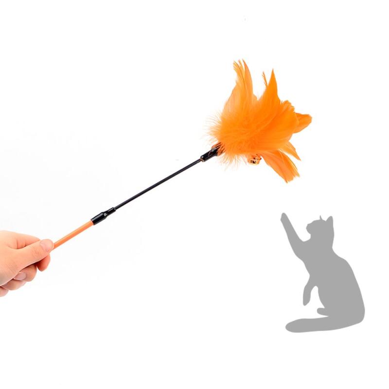 1 cat stick rattle toy (random color)
