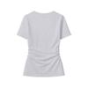 2026 New Women's Short-Sleeve Stretch V-Neck Slim Fit Casual Solid Color T-Shirt