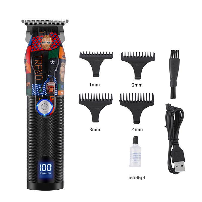 USB Rechargeable LCD Display Electric Hair Clipper & Razor