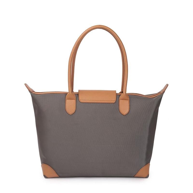 2025 Autumn Winter New Water Hyacinth Fabric and Leather Large Capacity Laptop Bag Single Shoulder Tote Handbag Commuter Bag Women's Bag