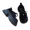Lace-up big head muffin shoes women's 2025 autumn new small platform women's shoes fashion heightening loafers single shoes