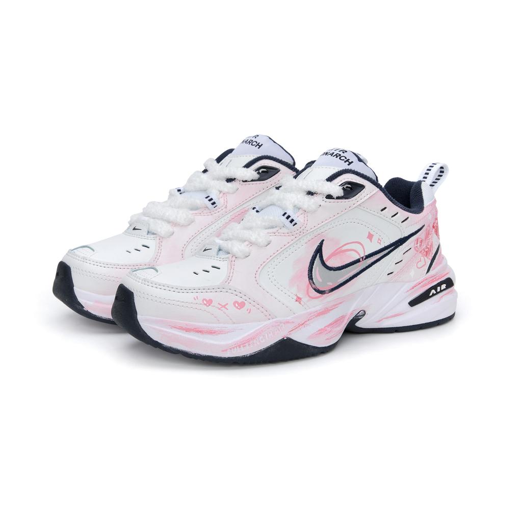 Nike Air Monarch 4 Chunky Sneakers Unisex Low Top White/Black 415445-102(Team774-)