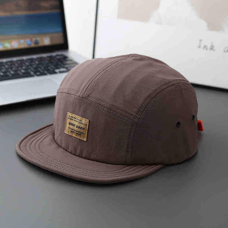 Snabbtorkande Japansk Stil Kort Brätte Retro Femdelad Hatt Utomhus Anknäbb Keps Fyra Årstider Mjukt Brätte Basebollkeps