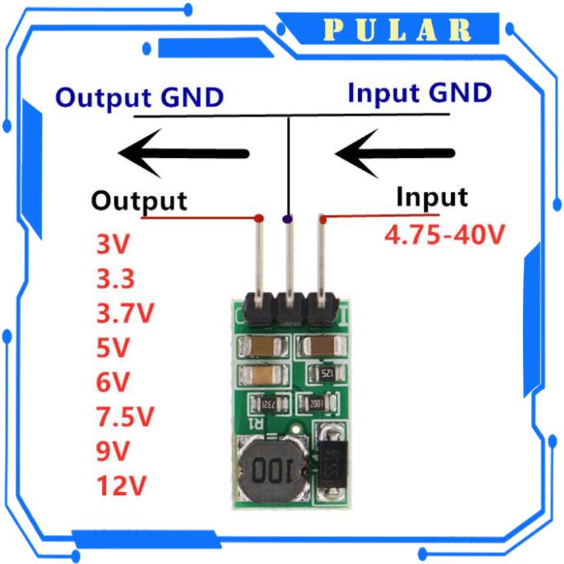 DD1111SA DC-DC Step-Down Buck Converter Module PLR 1A DC 1-11V to 1V 1.1V 1.7V 1V 6V 7.1V 9V 11V Regulator Board