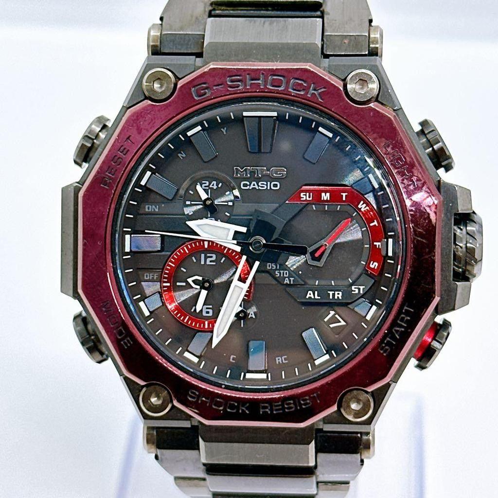 Used Casio G-SHOCK MTG-B2000 Bordeaux men's watch operation confirmed