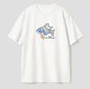 Cute Funny Cat Walking Shark Graphic TShirt Casual Tee for Student Women Unisex Streetwear Top Stylish Versatile Minimalist Simple