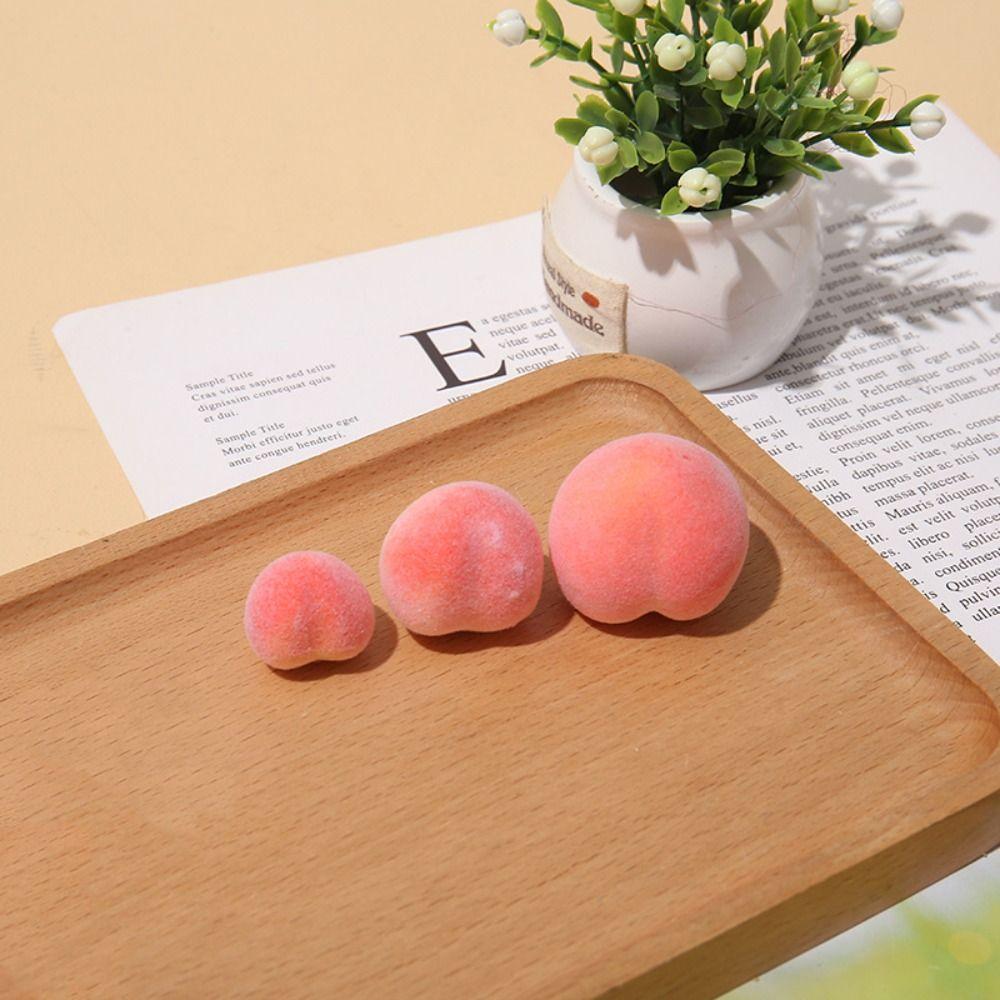 20pcs Cartoon Simulated Mini Peach Handmade Simulated Fake Fruits  Household Decoration