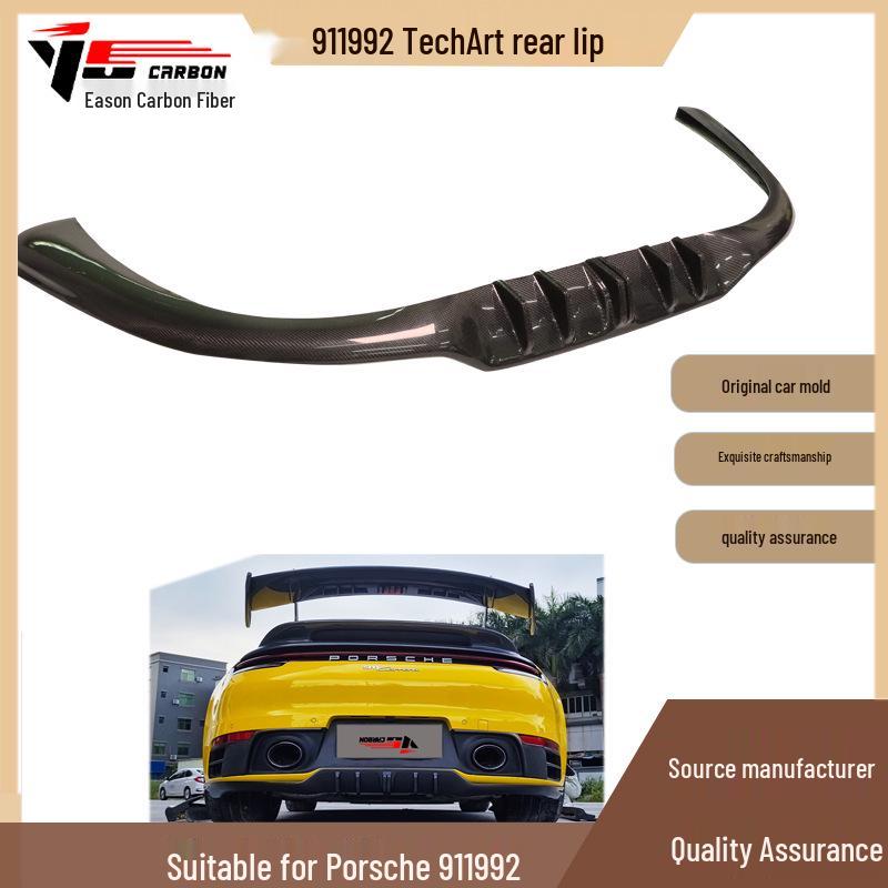 Compatible Carbon Fiber Rear Tail Lip for 2019+ Porsche 911/992 TechArt Model