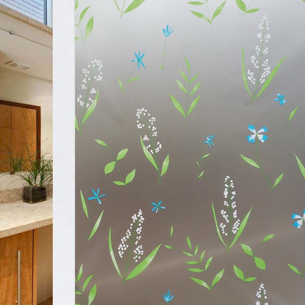 Vinduspersonvernfilm Glassvindusfilm Avtakbar Vinyl Dørvindusdeksler UV-blokkerende Selvklebende Klistremerke for Hjemmedekor