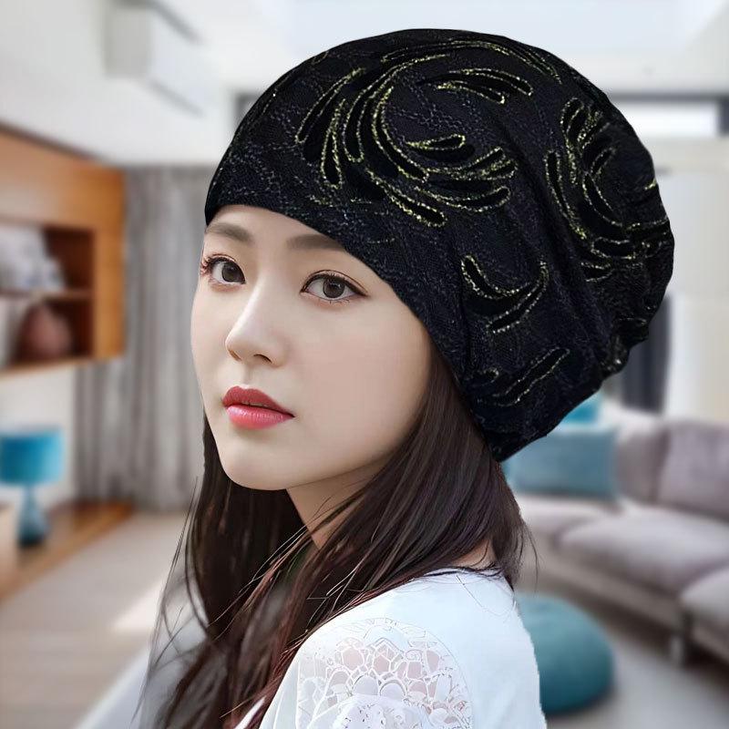 

Жіноча мереживна шапочка: Весняно-осіння дихаюча шапочка для сну One Size: 56-60 cm