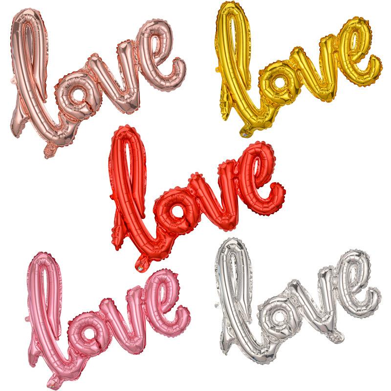 Large One-Piece Love Balloon Valentine'S Day Balloon Wedding Decoration Aluminum Film Balloon Wedding Room Arrangement Qixi Festival
