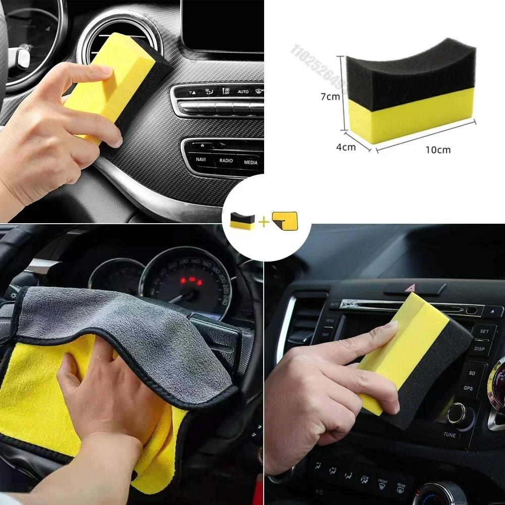 New 2-41Pcs Car Wheel Polishing Waxing Sponge Brush Tire Cleaning Wiper Sponge Pad Car Wash Wiper Cleaning Car Wash Accessories