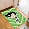 Benutzerdefinierter Name Powerpuff Abenteuer Teppich Spiel Teppich, Fußmatte für Schlafzimmer Wohnzimmer Eingangsbereich Teppich, Heimdeko Idee Geschenk für Weihnachten Geburtstag