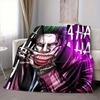 1Pc Joker'S Mania Flannel Blanket, Soft And Comfortable, Casual Warm, Camping Travel, Christmas, Halloween Xmas Gift L1472