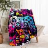 Game Controller Theme Printed Blanket - Perfect for Couch, Bed, Travel & Outdoor Use | Machine Washable, Cozy & Durable.
