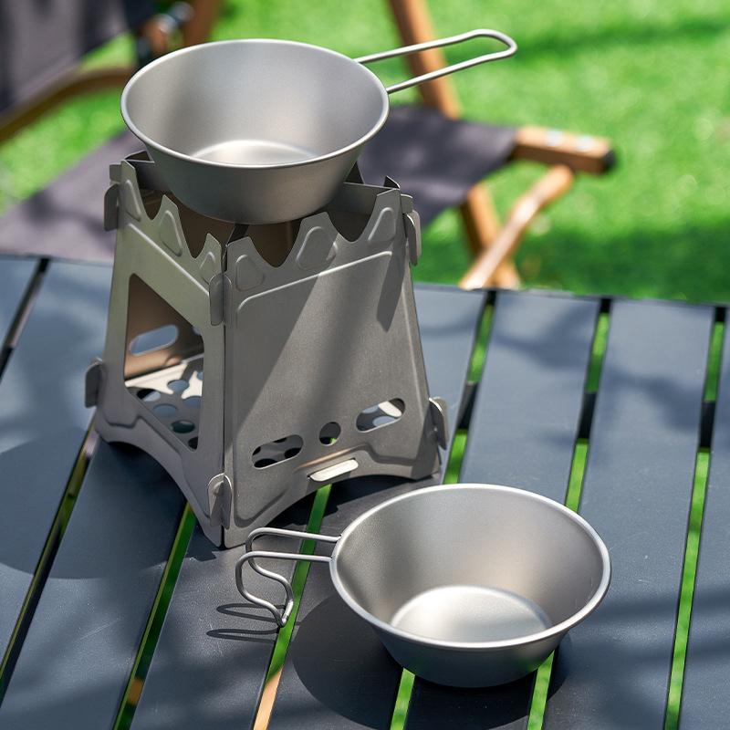 Pure Titanium Outdoor Portable Snow Bowl Folding Bowl Tableware Rice Bowl Camping Picnic Special Tableware