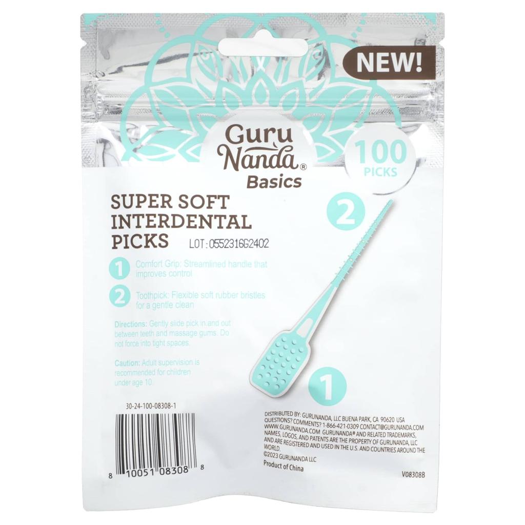 GuruNanda Basic, Super Soft Interdental Brushes, 100 Pieces