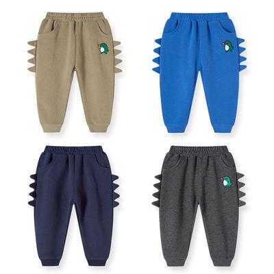 2025 Boys' Autumn Dinosaur Print Knit Sweatpants