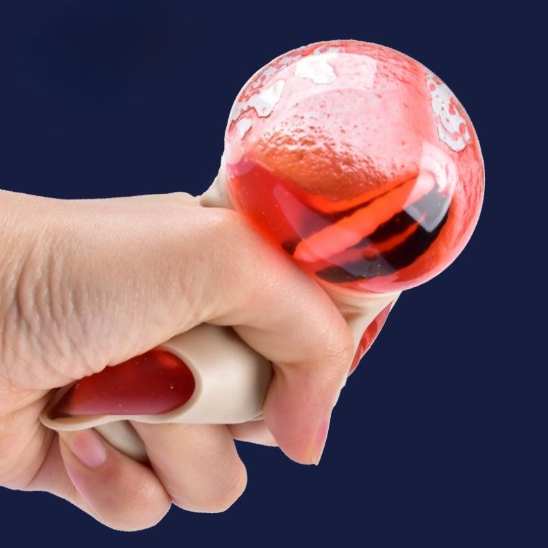 Creative Skull Sensory Fidget Toy Flexible TPR Quick Recovery Squeezing Skeleton Ball Head Ugly Cute Bursting Eyes Prank Toy