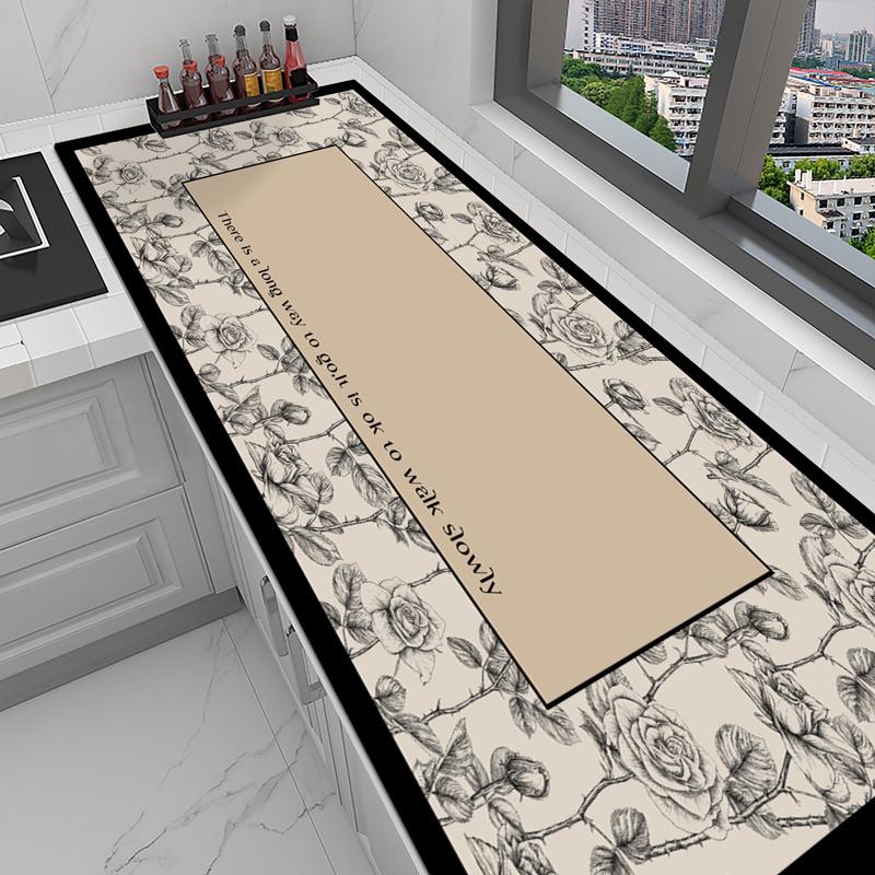 Washable, no-wash kitchen countertop protector, waterproof, oil-proof, heat-insulating, simple table mat, non-slip mat