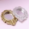 Decorative Miniature Mirror For Toy Doll House Antique Scene Display Accessory PVC Furniture Creative Layout Accessory