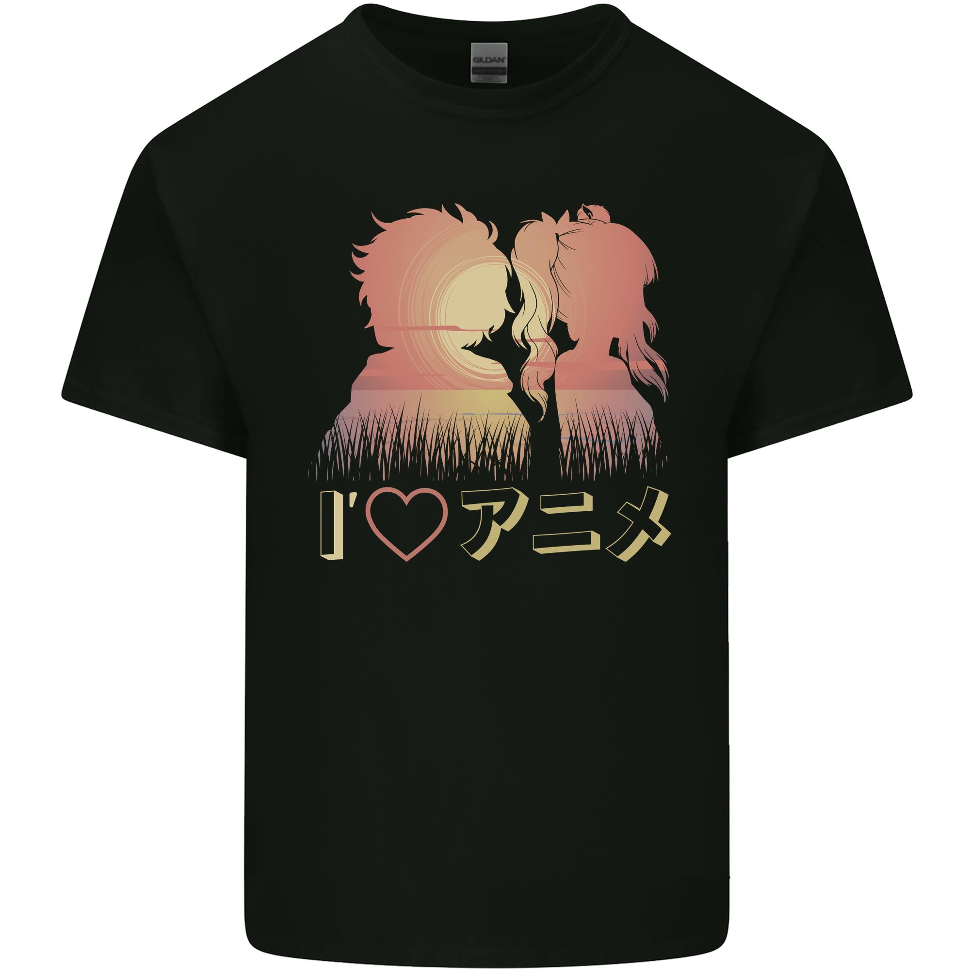 I Heart Anime Love Unisexs Light Cotton TShirt S
