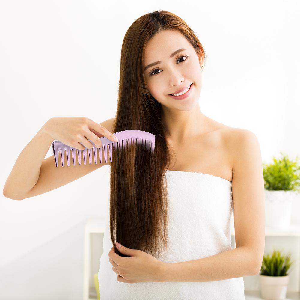 Resin Electroplating Hairdressing Comb Scalp Massage Hair Brush Large Wide Tooth Comb Haircut Tool for Salon Hair Brush