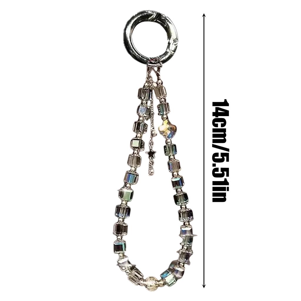 Błyszczący Brokat Kryształowe Koraliki Smycz do Telefonu Zawieszka Bransoletka Akcesoria Torba Dla Kobiet Dziewczyny