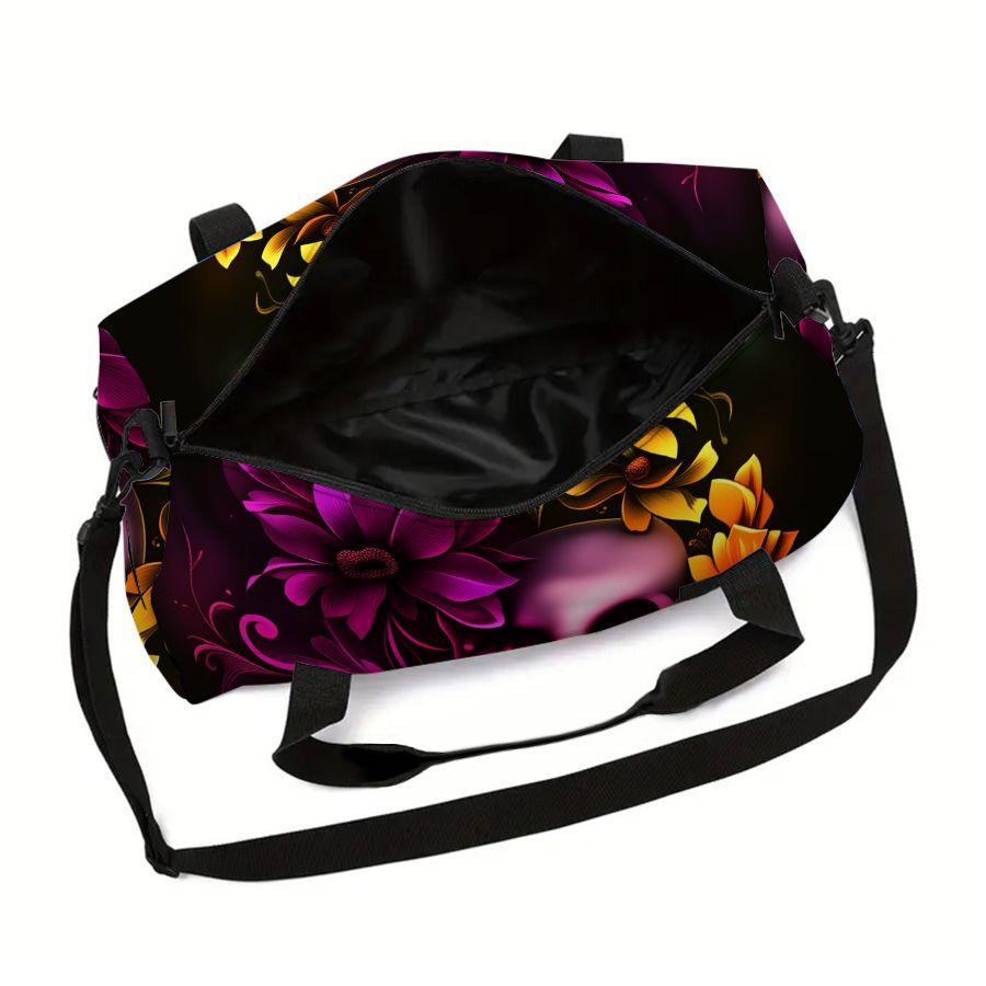 Große Gepäcktasche mit Totenkopf-Print für Jungen/Mädchen, Bestes Geschenk, 2D-Cartoon-Reise-Duffelbags, Outdoor-Fitness-Tasche für Kinder