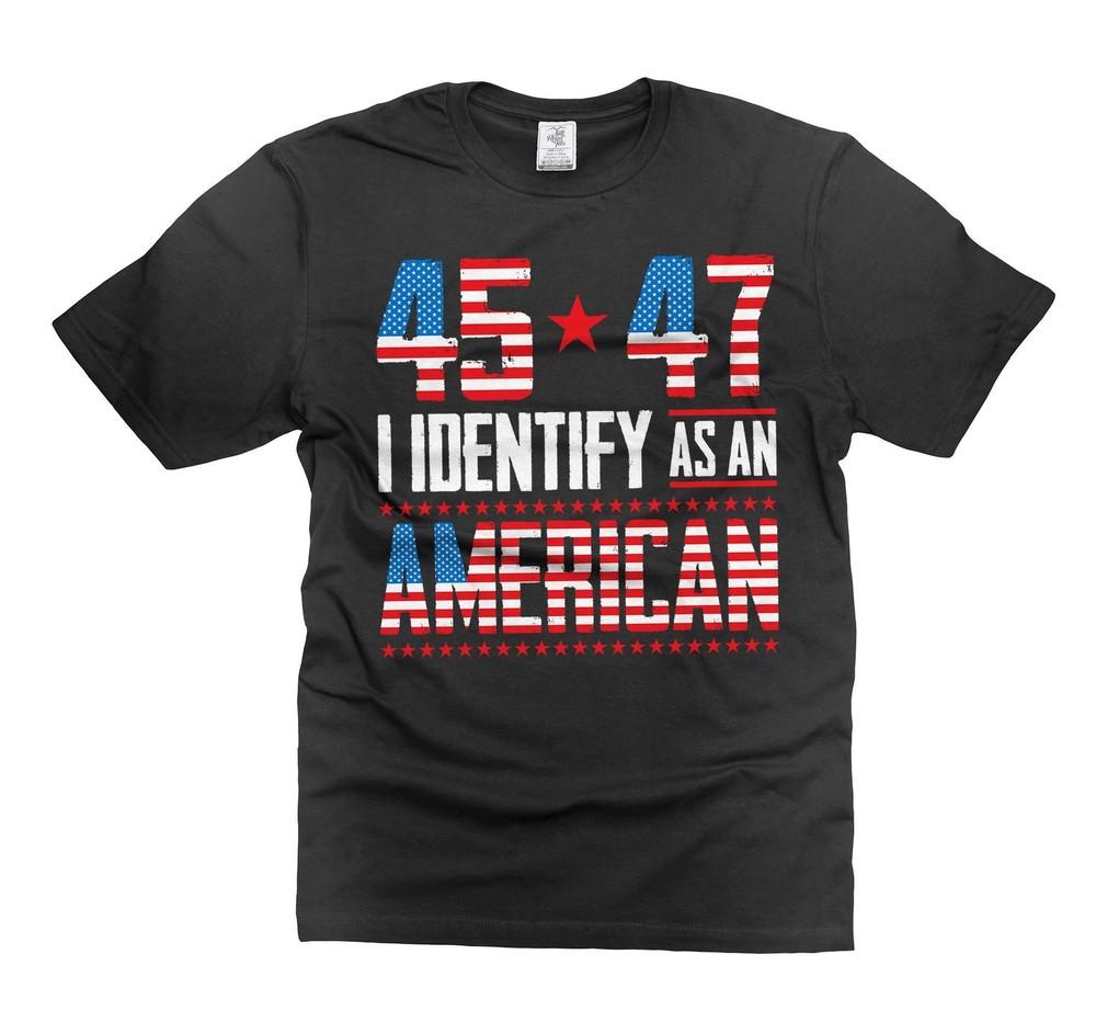 Men s American T-Shirt DJT Donald Trump Support Tee Shirt Patriotic Gifts Unisex T-Shirt L