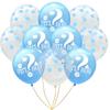 Gender Reveal He Or She Transparent Polka Dot Combination Balloon Gender Reveal Decoration 12 Inches 