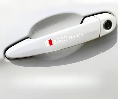 Compatible with All Mugen Series Car Logo Decorative Car Door Handle Universal Car Car Interior Adhesive Car Logo Available In Two Colors and