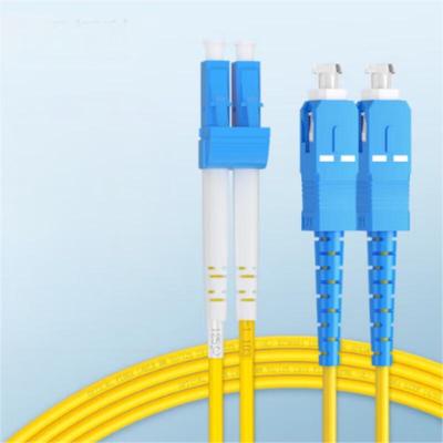 Qishao Telecom-Grade LC-SC Duplex Single-Mode Fiber Optic Patch Cord