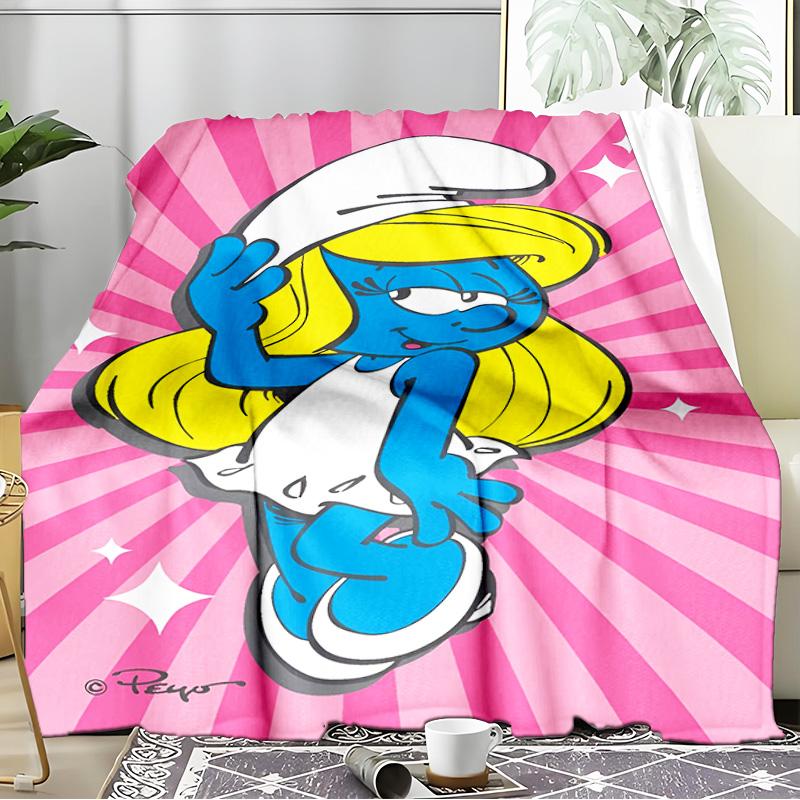 Smurfette's Adventure Blanket Flannel Throw for Sofa, Indoor, Camping, Living Room, Office, Chair, And Bed Soft Birthday Gift